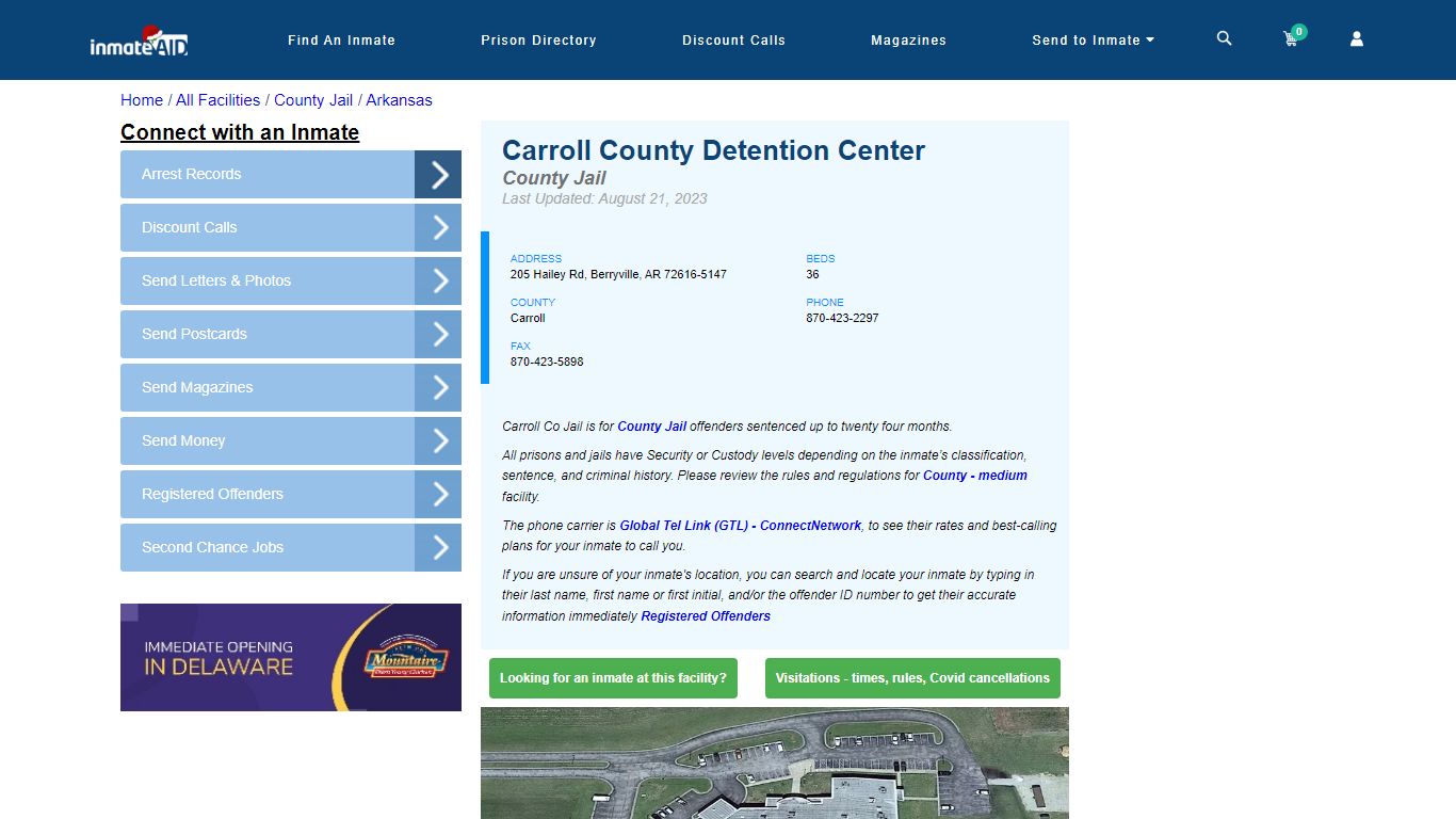 Carroll County Detention Center - Inmate Locator - Berryville, AR