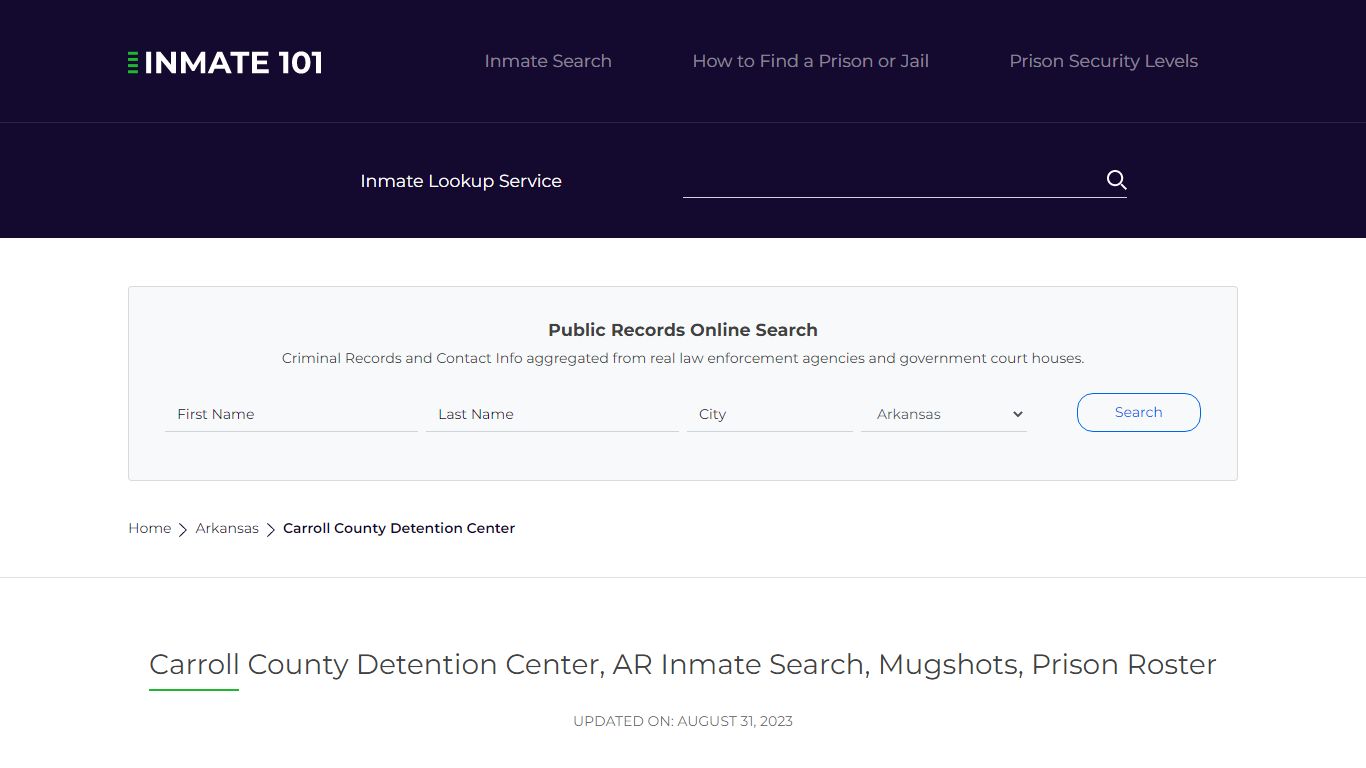Carroll County Detention Center, AR Inmate Search, Mugshots, Prison Roster